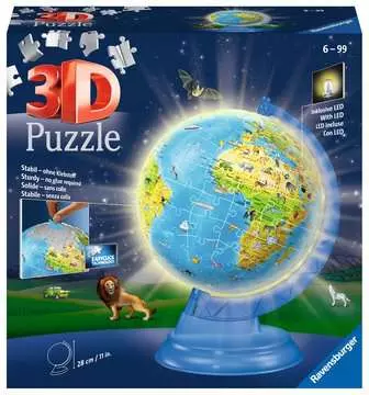 Children’s Globe Puzzle-Ball with Light 3D Puzzles;3D Puzzle Balls - image 1 - Ravensburger