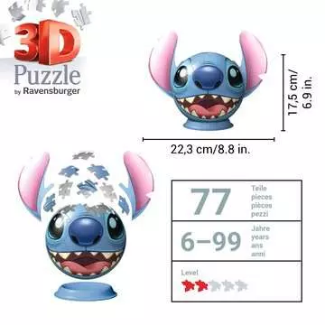 Puzzle-Ball Disney Stitch 72pcs 3D Puzzles;3D Puzzle Balls - image 7 - Ravensburger