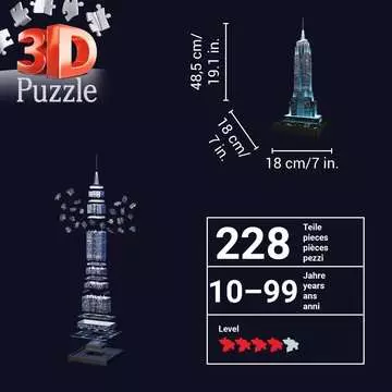 Empire State Building at Night 3D Puzzles;3D Puzzle Buildings - image 15 - Ravensburger