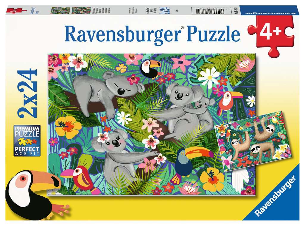 Ravensburger - puzzle enfant - puzzles 2x24 p - mignons koalas et pandas -  dès 4 ans - 07820 Ravensburger