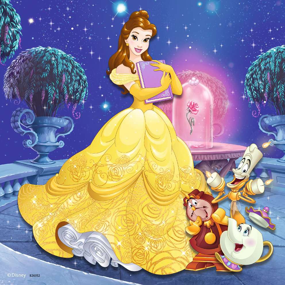 Princesses rose, bleu et jaune - 255 x 180 cm - Disney