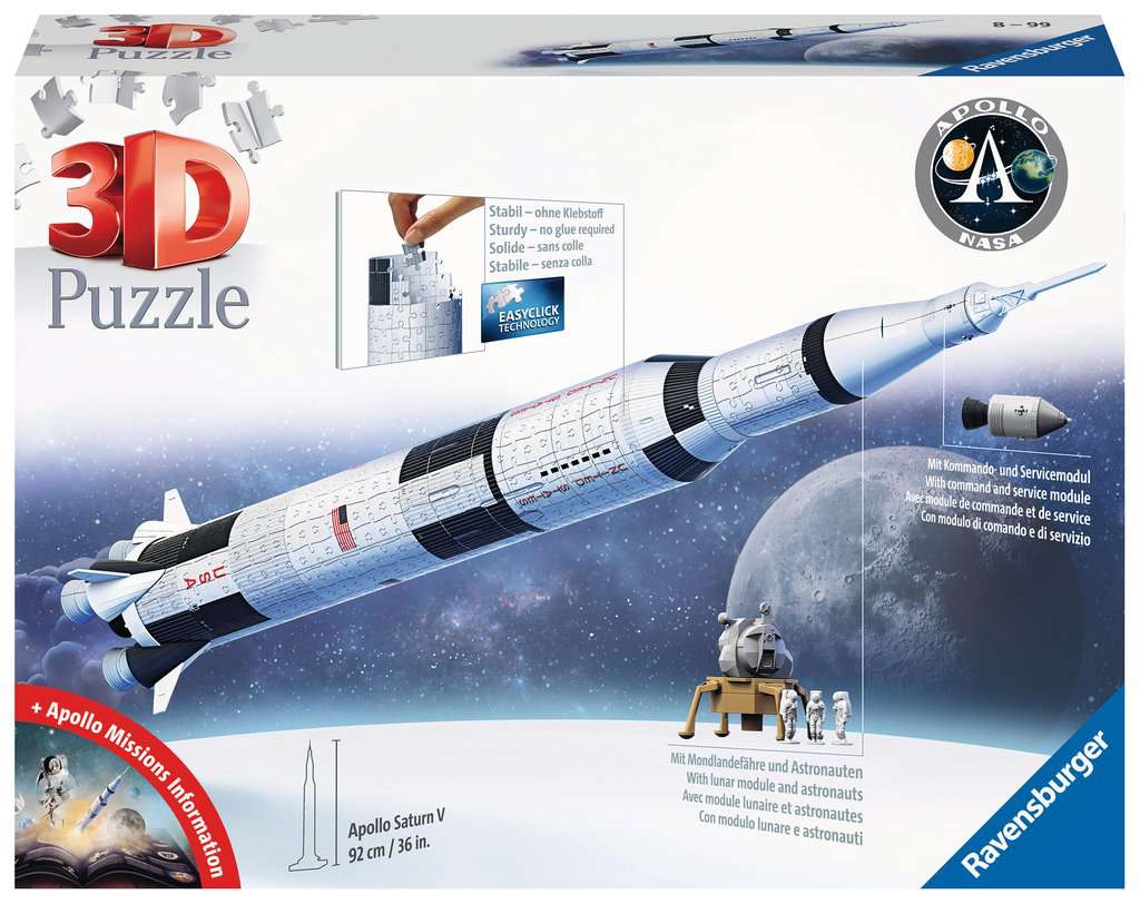 3D Puzzle Apollo Saturn V Rocket, 3D Vehicles, 3D Puzzles, Products