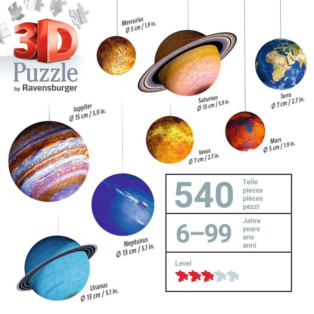 華麗 Space 3D Solar System Jigsaw Puzzle Astronomy Planets Toy