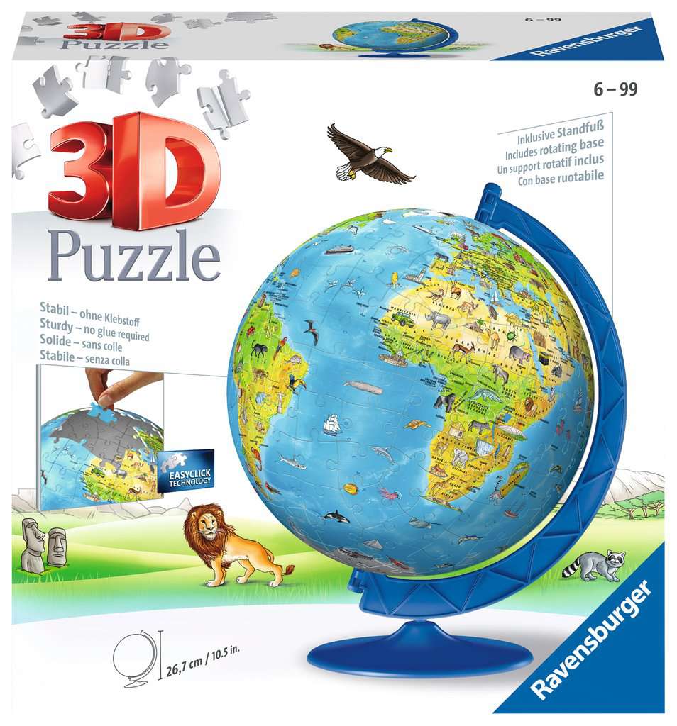 Ravensburger 3D Puzzle globe anglais, 540 pièces