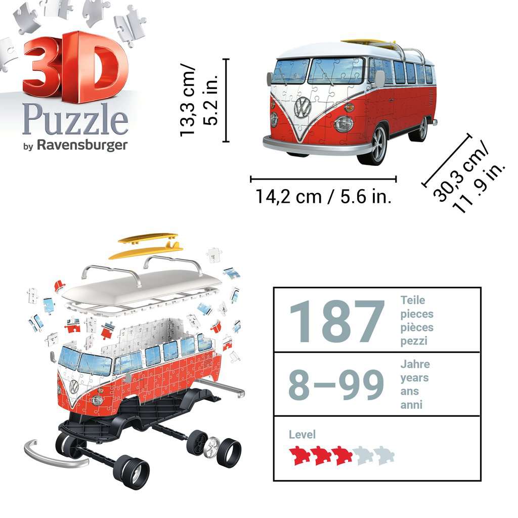 Volkswagen T1 Bus Surfer Edition, 3D Vehicles, 3D Puzzles, Products