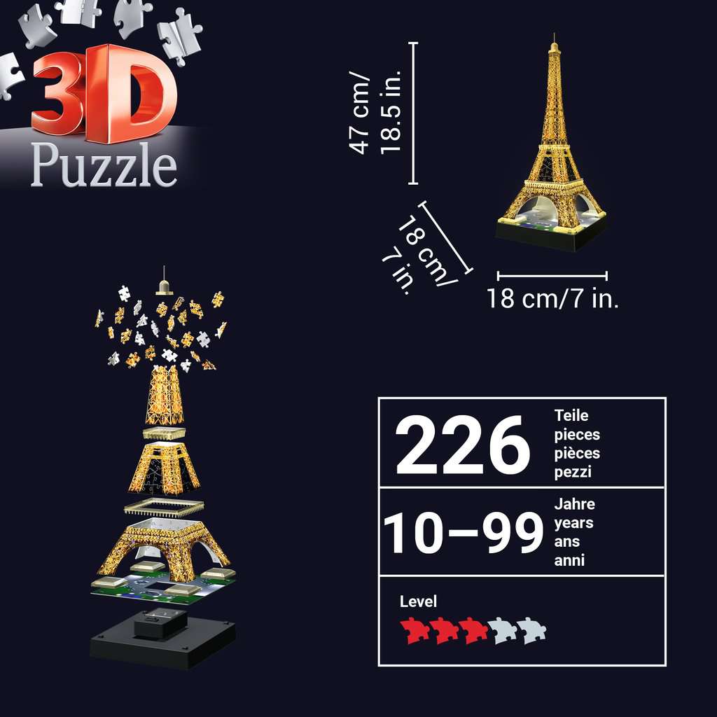 Rental - 3D Puzzle La Tour Eiffel by Ravensburger