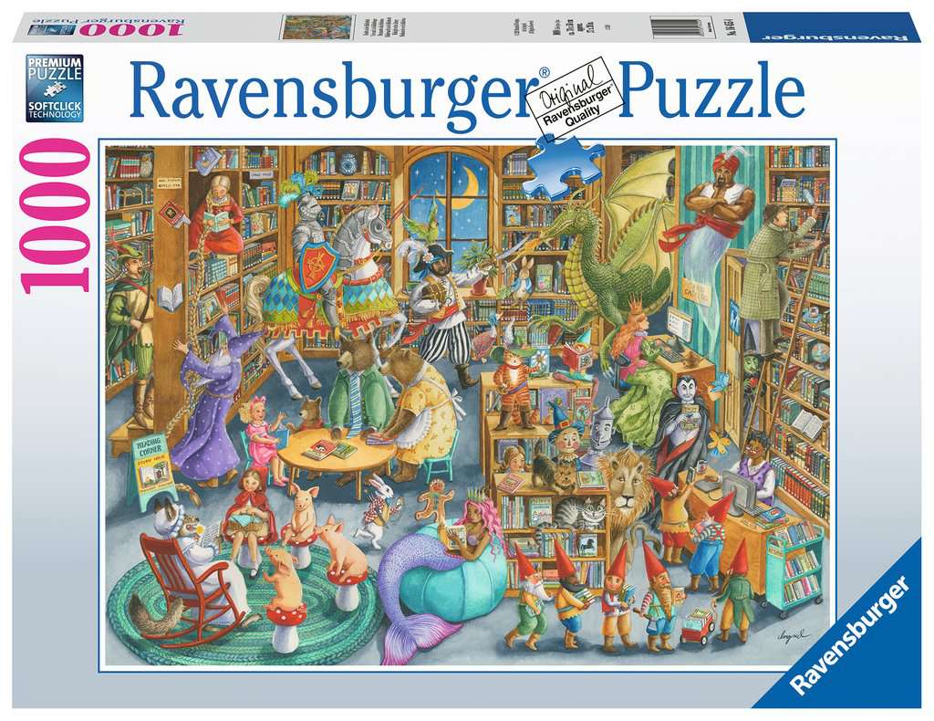 Midnight at the Library, Adult Puzzles, Jigsaw Puzzles, Products