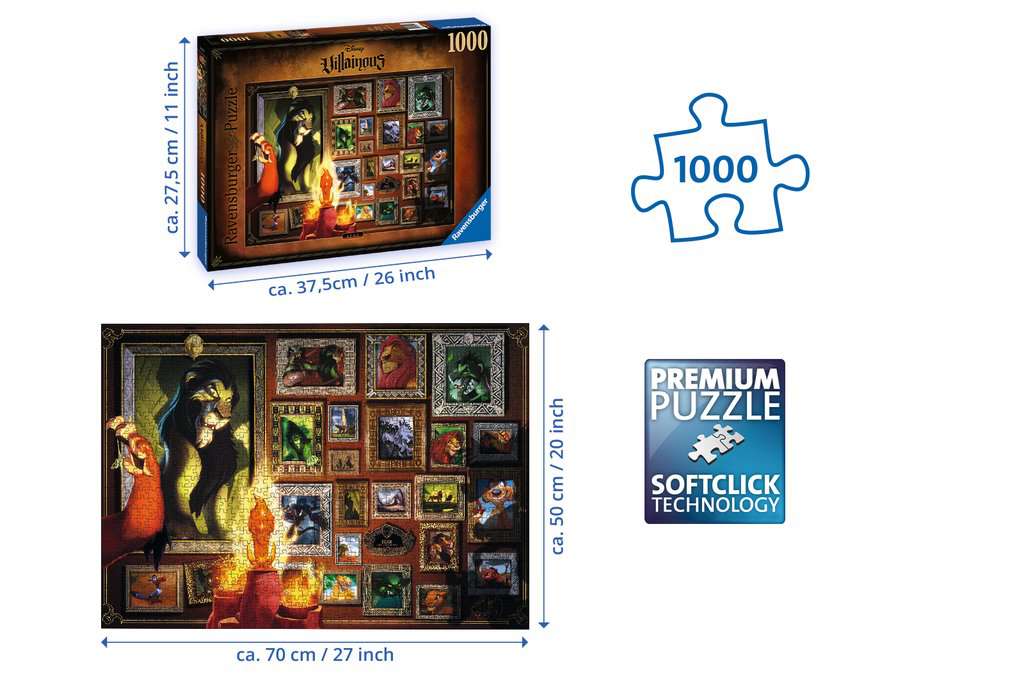 Disney Villainous: Scar, Adult Puzzles, Jigsaw Puzzles, Products