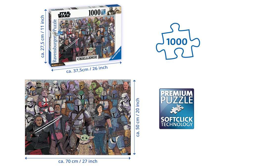 RAVENSBURGER Star Wars The Mandalorian 1000 Piece Jigsaw Puzzle,Every Piece  is Unique - Star Wars The Mandalorian 1000 Piece Jigsaw Puzzle,Every Piece  is Unique . shop for RAVENSBURGER products in India.