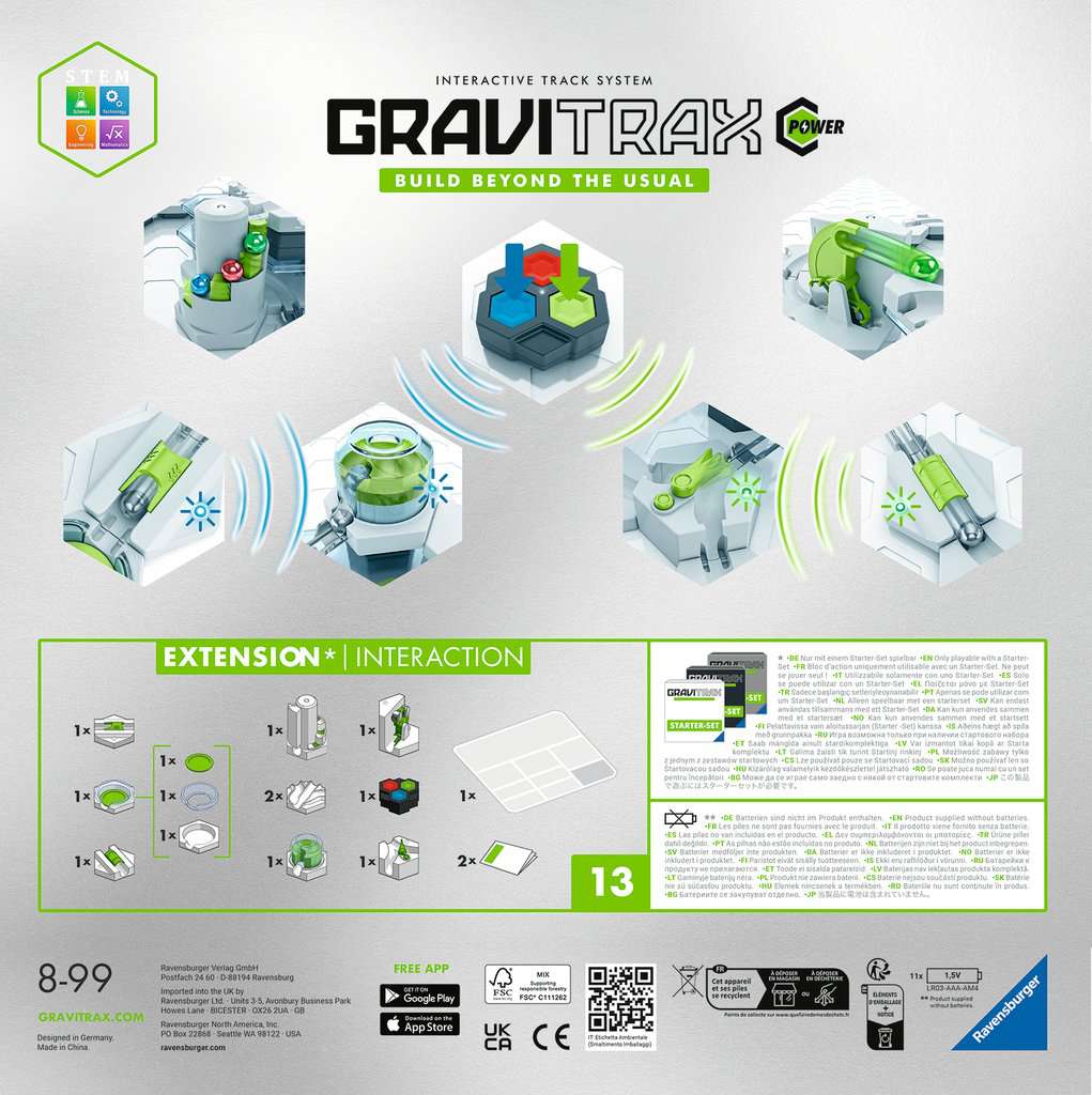 Ravensburger Interactive Ball Track System GraviTrax Extension Transfer  Multicolor