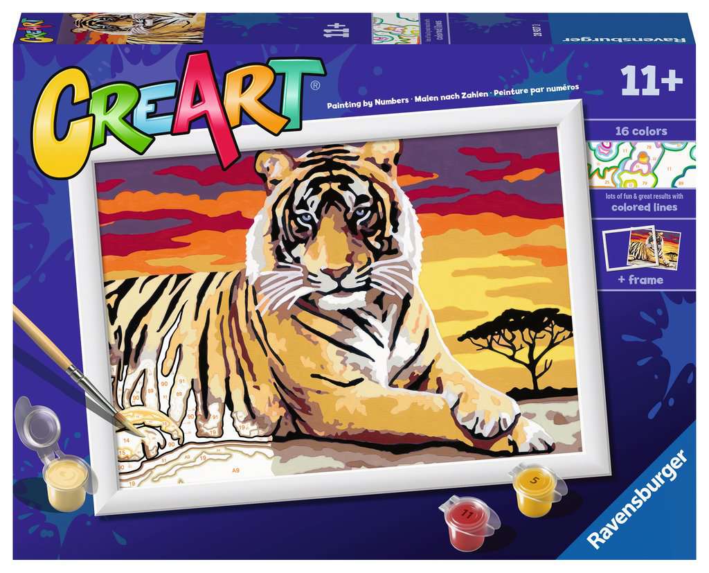 MAJESTIC TIGER - DIY Adult Paint By Number Kit – DAZZLE CRAFTER