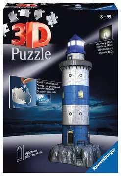 Lighthouse at Night 3D Puzzles;3D Puzzle Buildings - image 1 - Ravensburger