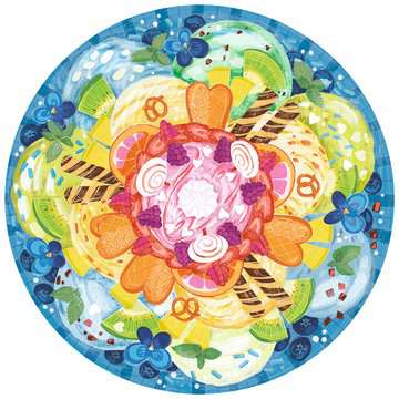 Puzzle Rond 500 pièces : Circle Of Colors : Desserts - Ravensburger - Rue  des Puzzles